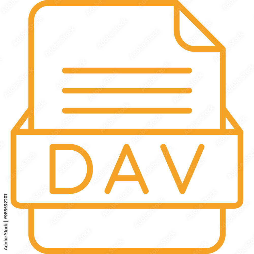 DAV File Format Vector Icon Design DAV File Format Vector Icon Design