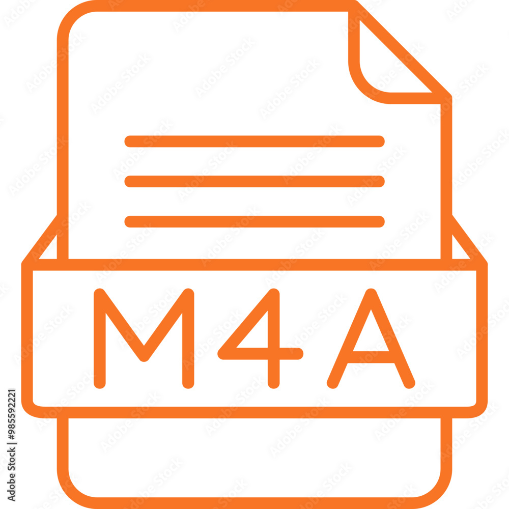 M4A File Format Vector Icon Design M4A File Format Vector Icon Design
