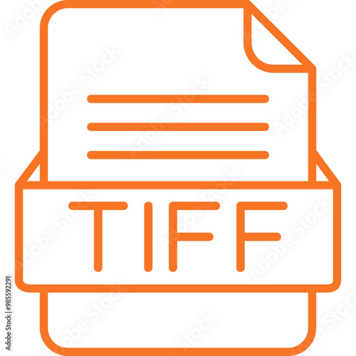 TIFF File Format Vector Icon Design