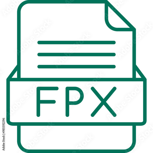 FPX File Format Vector Icon Design