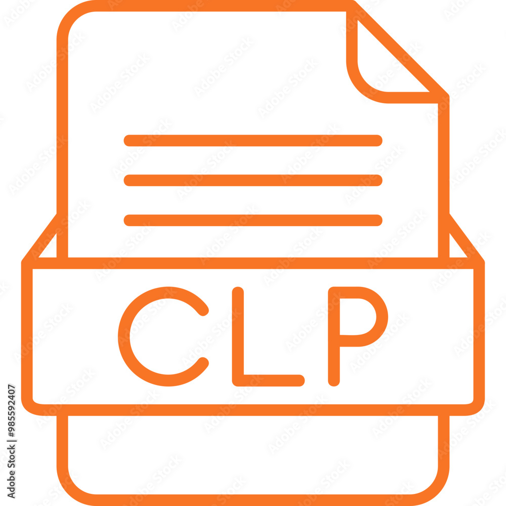 CLP File Format Vector Icon Design CLP File Format Vector Icon Design