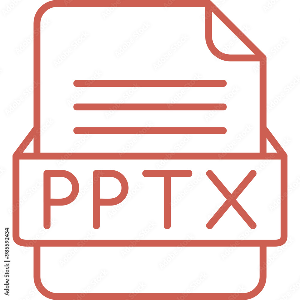 PPTX File Format Vector Icon Design PPTX File Format Vector Icon Design