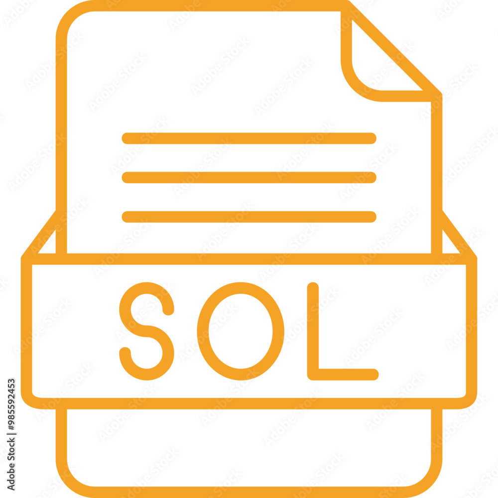 SOL File Format Vector Icon Design SOL File Format Vector Icon Design