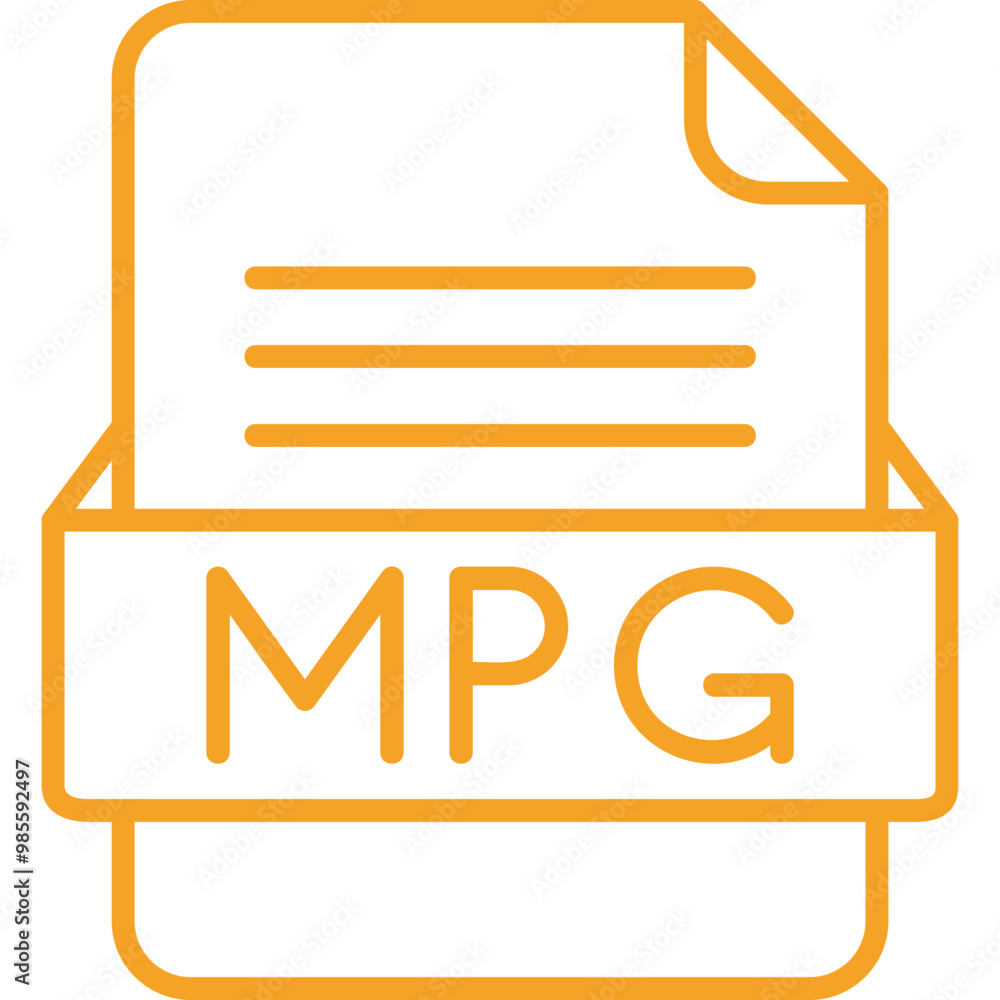 MPG File Format Vector Icon Design MPG File Format Vector Icon Design