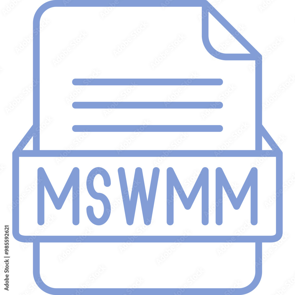 MSWMM File Format Vector Icon Design