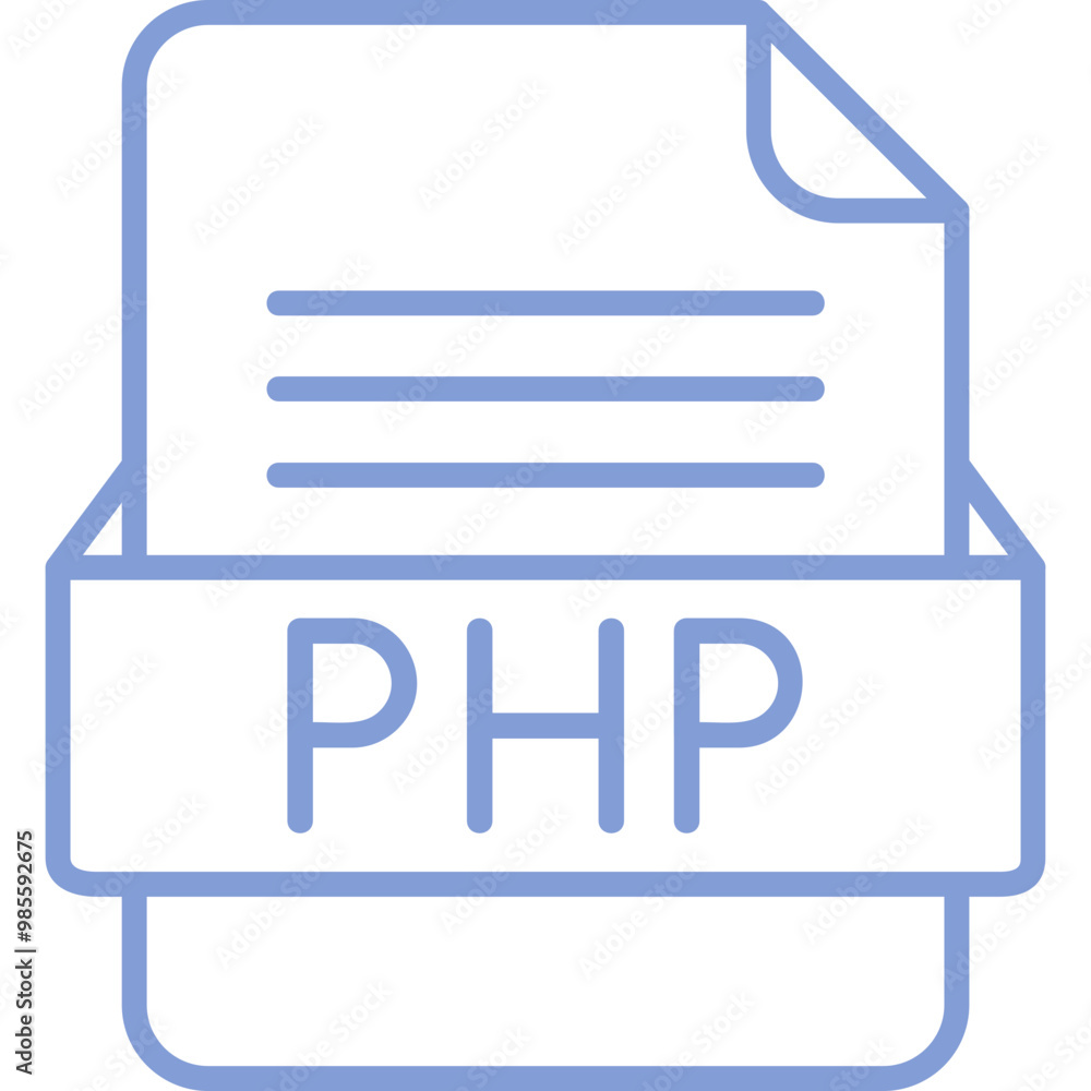 PHP File Format Vector Icon Design PHP File Format Vector Icon Design