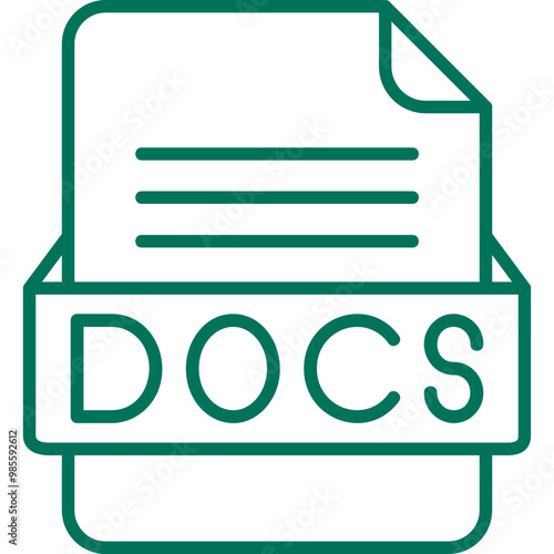 DOCS File Format Vector Icon Design