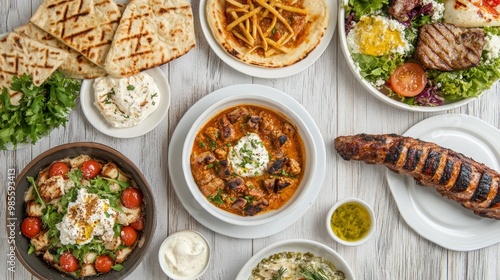 Mediterranean Feast: A Table of Delicious Dishes