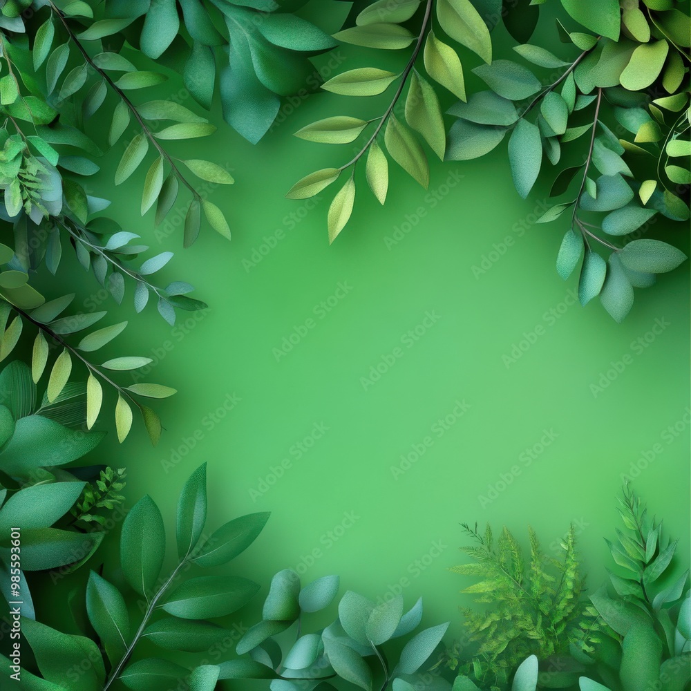 Green Botanical Texture Background Green Botanical Texture Background