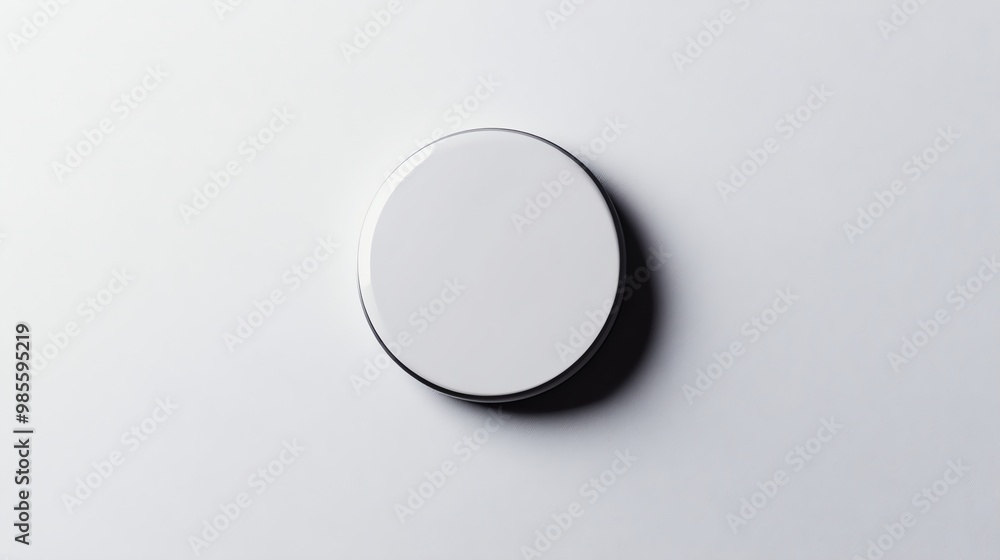 White round object on a white background. White round object on a white background.