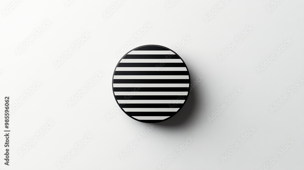 A black and white striped circle on a white background. A black and white striped circle on a white background.