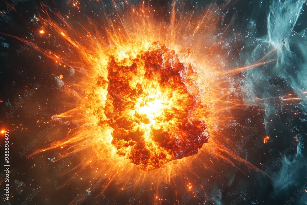 Fototapeta premium atom explosion big bang