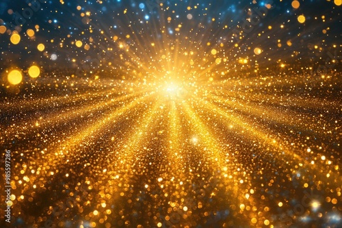 golden sparkle burst energy sparke glitter background design