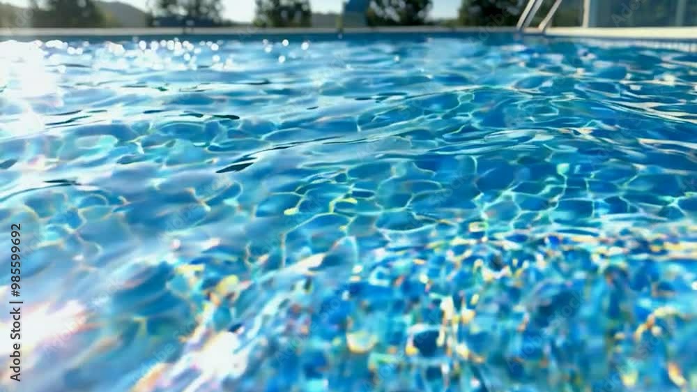 Close-up of Rippling Water in a Blue Swimming Pool Close-up of Rippling Water in a Blue Swimming Pool