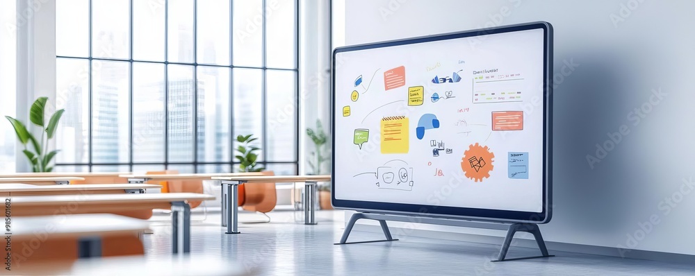 Digital Whiteboard in a high-tech virtual classroom Digital Whiteboard in a high-tech virtual classroom