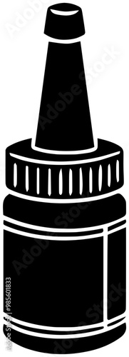 medical illustration oral silhouette polio logo medicine icon poliomyelitis outline hospital vaccine vaccination child bottle infection immunity immunization prevention shape or vector graphic backgro