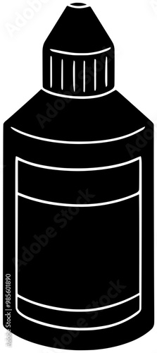 medical illustration oral silhouette polio logo medicine icon poliomyelitis outline hospital vaccine vaccination child bottle infection immunity immunization prevention shape or vector graphic backgro