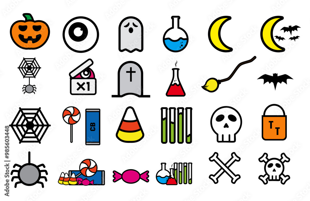 Fototapeta premium Halloween Icons