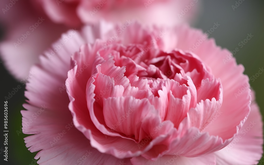 Close-up of a pink carnation flower with delicate petals. Close-up of a pink carnation flower with delicate petals.