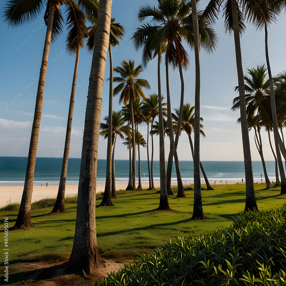 Fototapeta premium Trees near to beach
