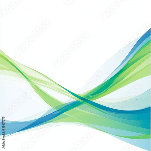 Stunning blue and green Lines with Vector Style Background for Business Reports,picture leave a part white space ,A Professional and Modern Visual. Showcasing Cleanliness and Precision.