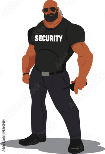 black male security guard