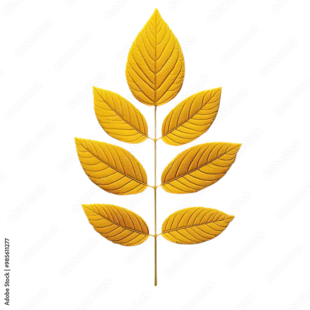 Obraz premium A Golden Treasure | Nature's Masterpiece | A Touch of Autumn | Golden Goodbye | PNG image of isolated transparent background 300 dpi high resolution