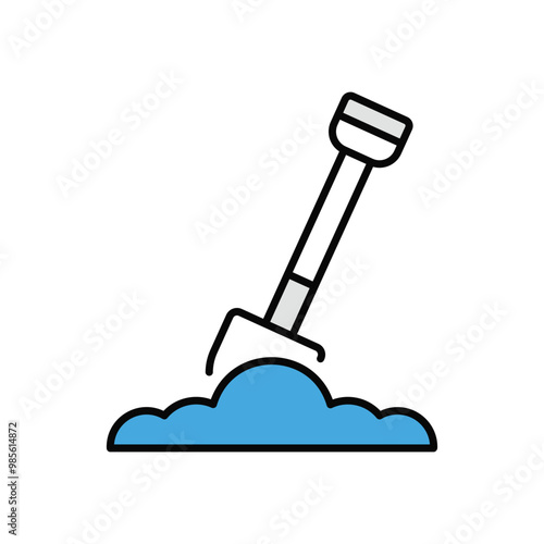 Shovel icon vector stock illustration