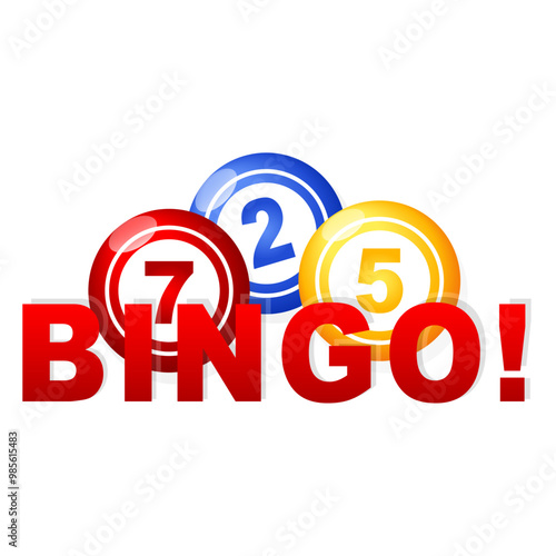 Lotto balls. bingo balls. Bingo. Gambling. Vector illustration