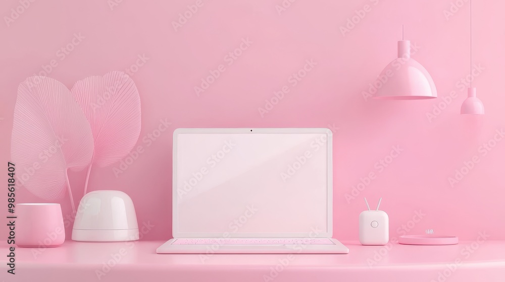 Website landing page with a pastel pink color scheme, showcasing Cyber Monday discounts on tech products. Website landing page with a pastel pink color scheme, showcasing Cyber Monday discounts on tech products.
