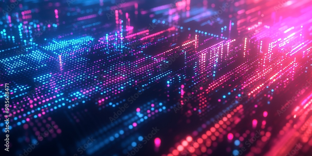 Abstract computer coding with glow light Abstract computer coding with glow light