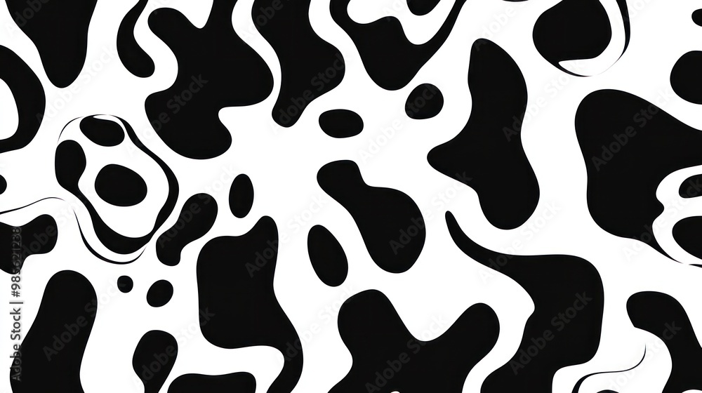 Abstract black and white pattern with organic shapes. Abstract black and white pattern with organic shapes.
