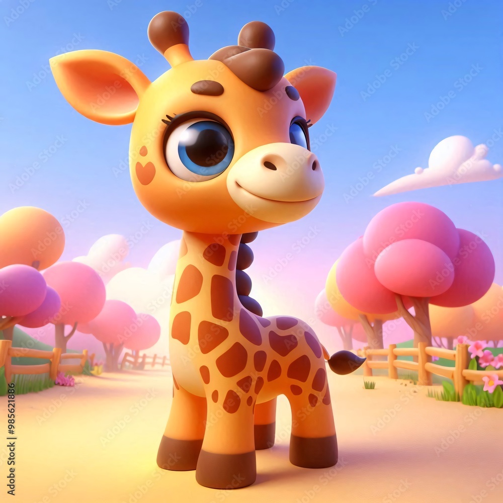 Naklejka premium 3d cartoon character