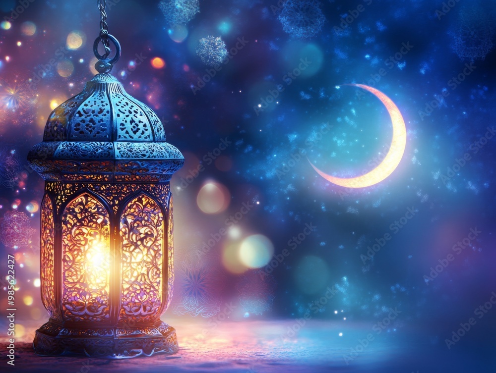 a ramadan background with a closeup traditional lamp a ramadan background with a closeup traditional lamp