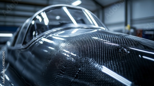 Carbon Fiber Airplane Close Up.