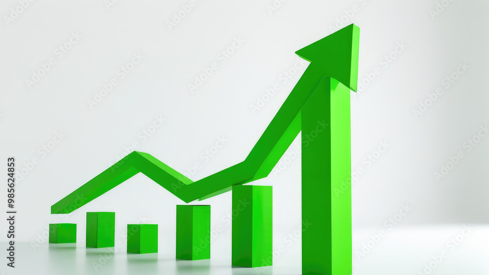 3D Green Growth Chart: Dynamic and Eco-Friendly Data Visualization 3D Green Growth Chart: Dynamic and Eco-Friendly Data Visualization