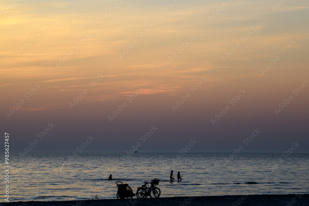 Sunset on Baltic sea, Liepaja, Latvia. Sunset on Baltic sea, Liepaja, Latvia.