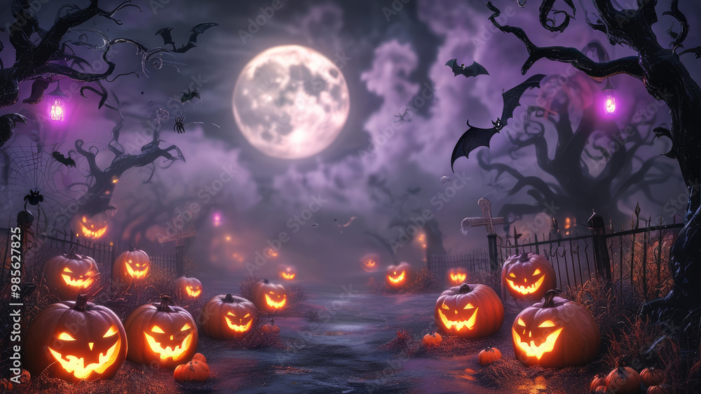 Surreal Halloween Background: A Dreamy Spookfest Surreal Halloween Background: A Dreamy Spookfest
