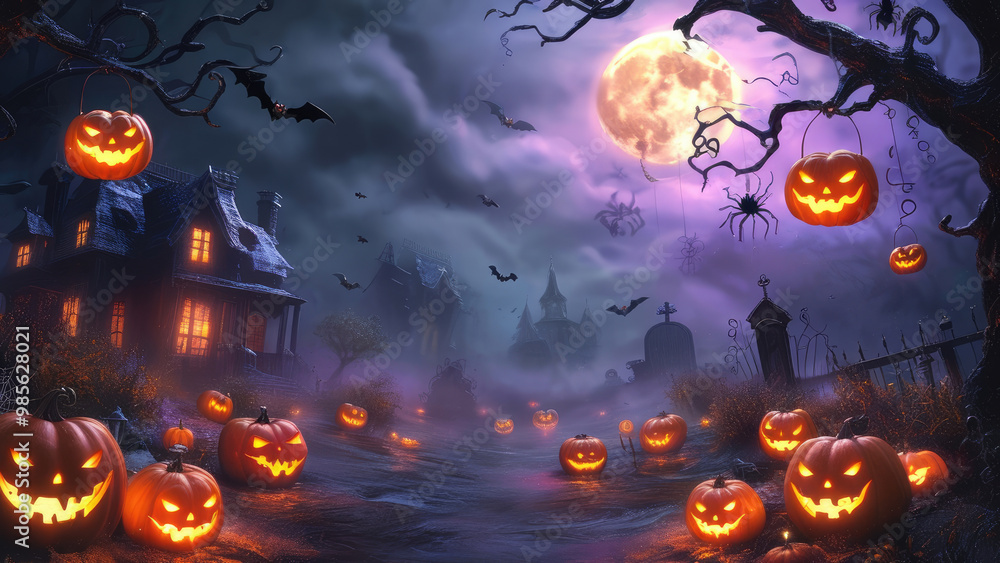 Surreal Halloween Background: A Dreamy Spookfest Surreal Halloween Background: A Dreamy Spookfest