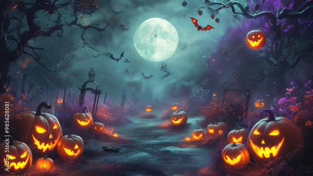 Surreal Halloween Background: A Dreamy Spookfest Surreal Halloween Background: A Dreamy Spookfest