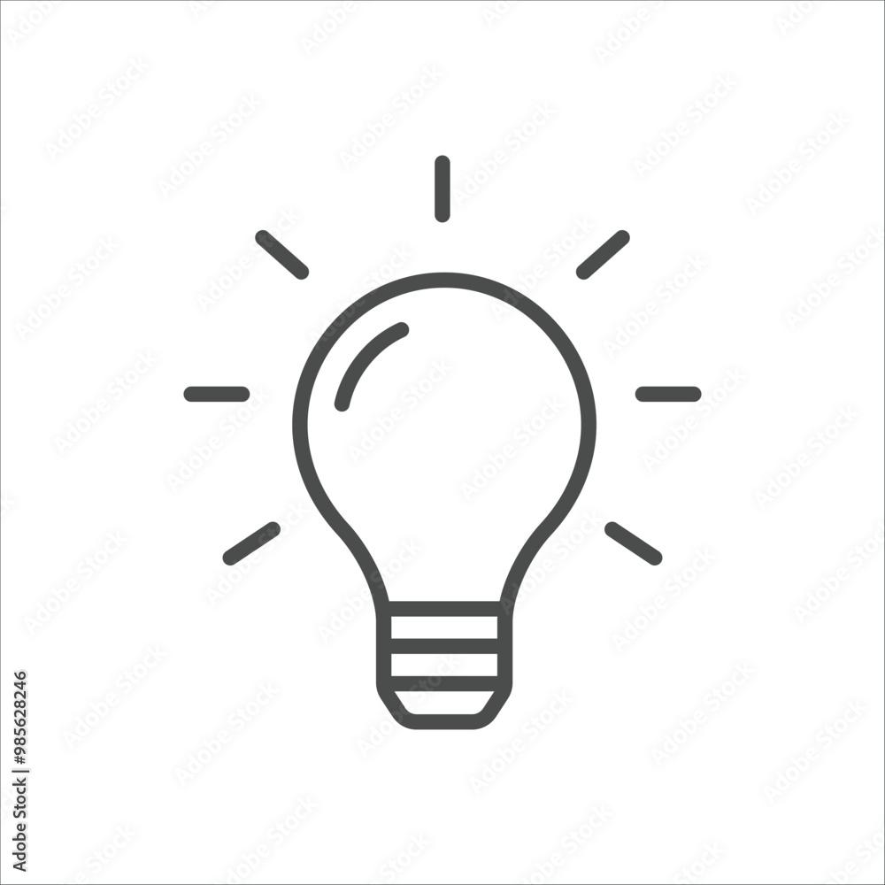 Light Bulb Icon Ideal for Ideas and Innovation Illustrations Light Bulb Icon Ideal for Ideas and Innovation Illustrations