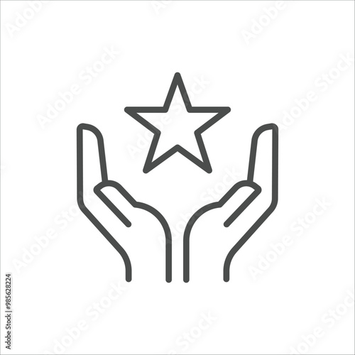 brand values icon. vector.Editable stroke.linear style sign for use web design,logo.Symbol illustration.