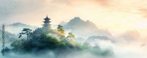 Misty Mountain Pagoda