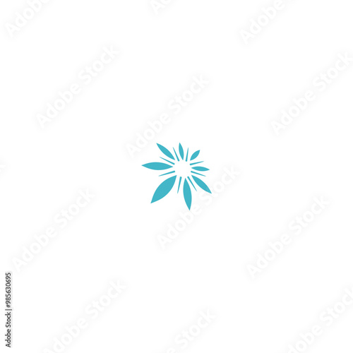 Leaf Star Logo Design with Green seven Pointed Leaf Symbol Ideal for Eco-Friendly, Natural Products, and Organic