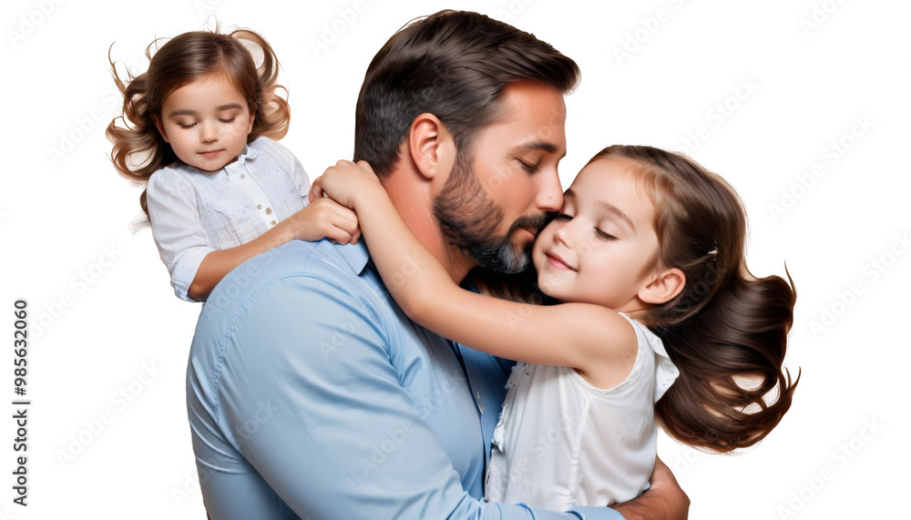 touching father daughter foreheads hugging studio adult african american arm black casual attire cheerful children childhood crop cute father daughter family father fun girl happy hug children love