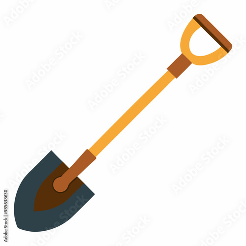 Shovel Vector Illustration for Digging and Planting - SVG, Cricut, Clipart on White Background