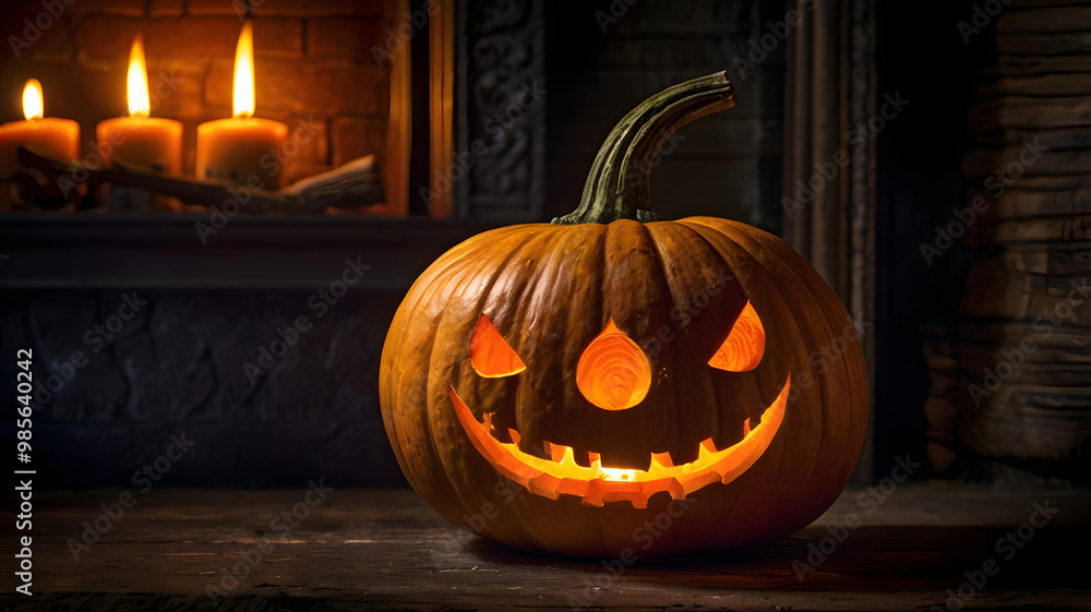 halloween, pumpkin lantern, pumpkin in the fireplace, ai generated, light halloween, pumpkin lantern, pumpkin in the fireplace, ai generated, light
