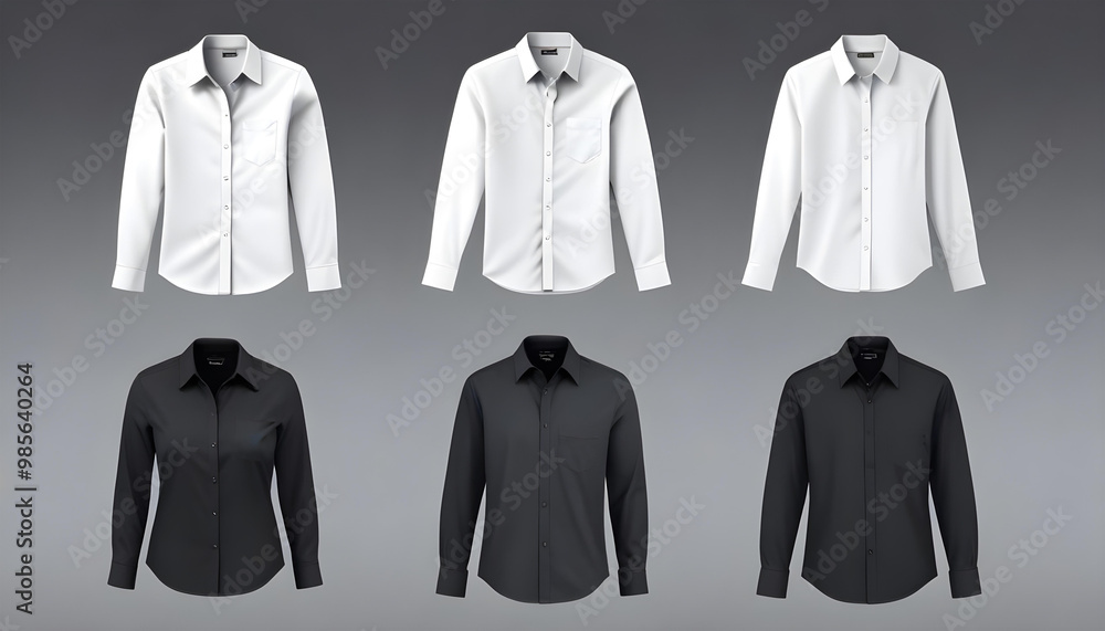 black white button up shirt with a collar mockup black white button up shirt with a collar mockup