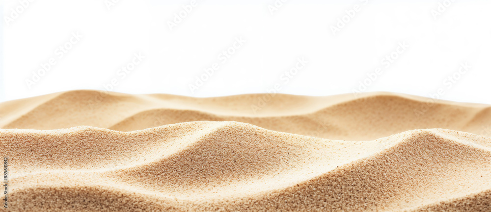 Sand dunes on isolated white background Sand dunes on isolated white background