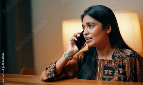 Venezuelan Woman Scheduling Dentist Appointment Over Phone